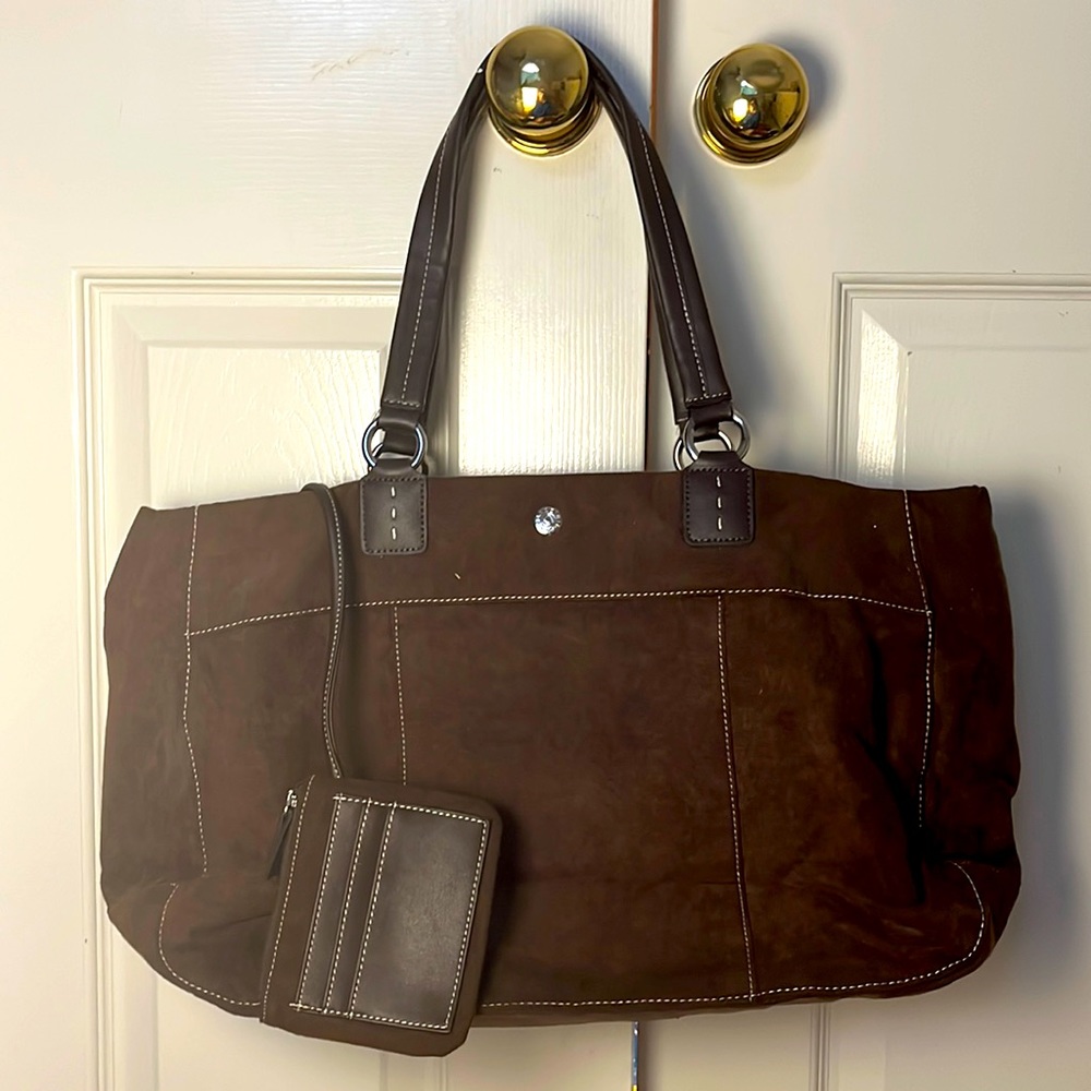 Liz Claiborne Brown Hand Bag w/ Interior Wallet